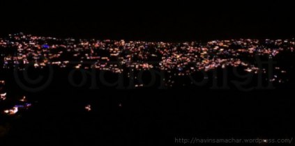 दिवाली पर रोशनी में दमकता अल्मोड़ा शहर